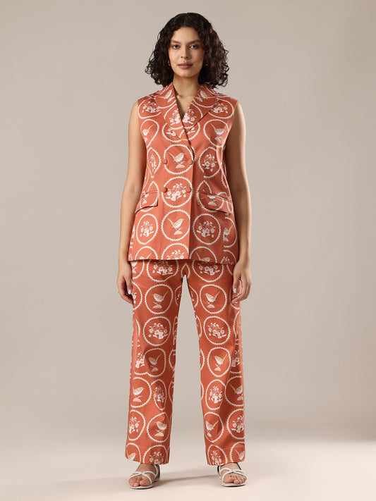 Pant Suit Set - Apricot