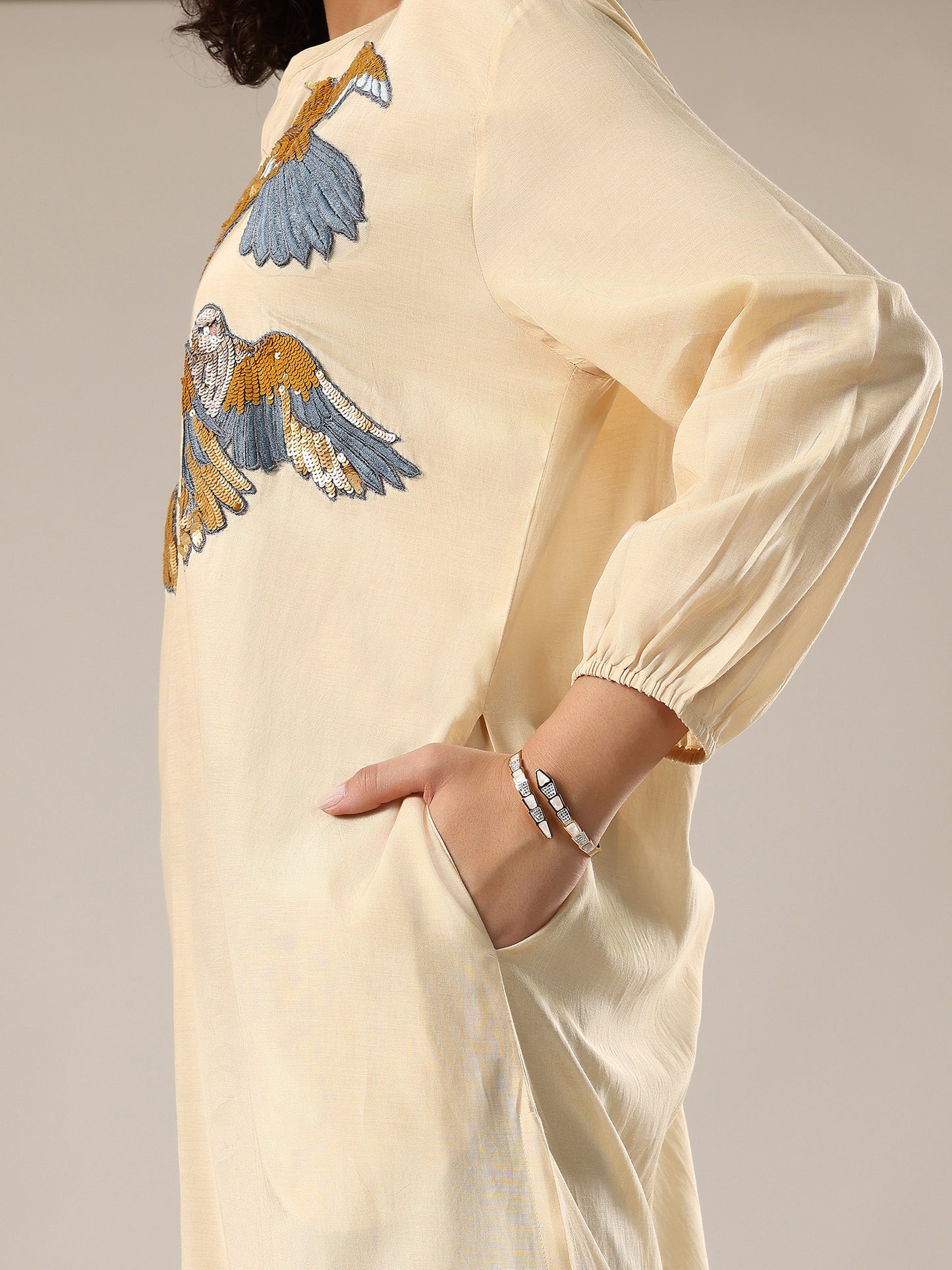 Embelished Co-Ord Set - Light Yellow