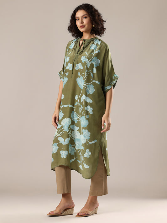 Printed Long Tunic - Green