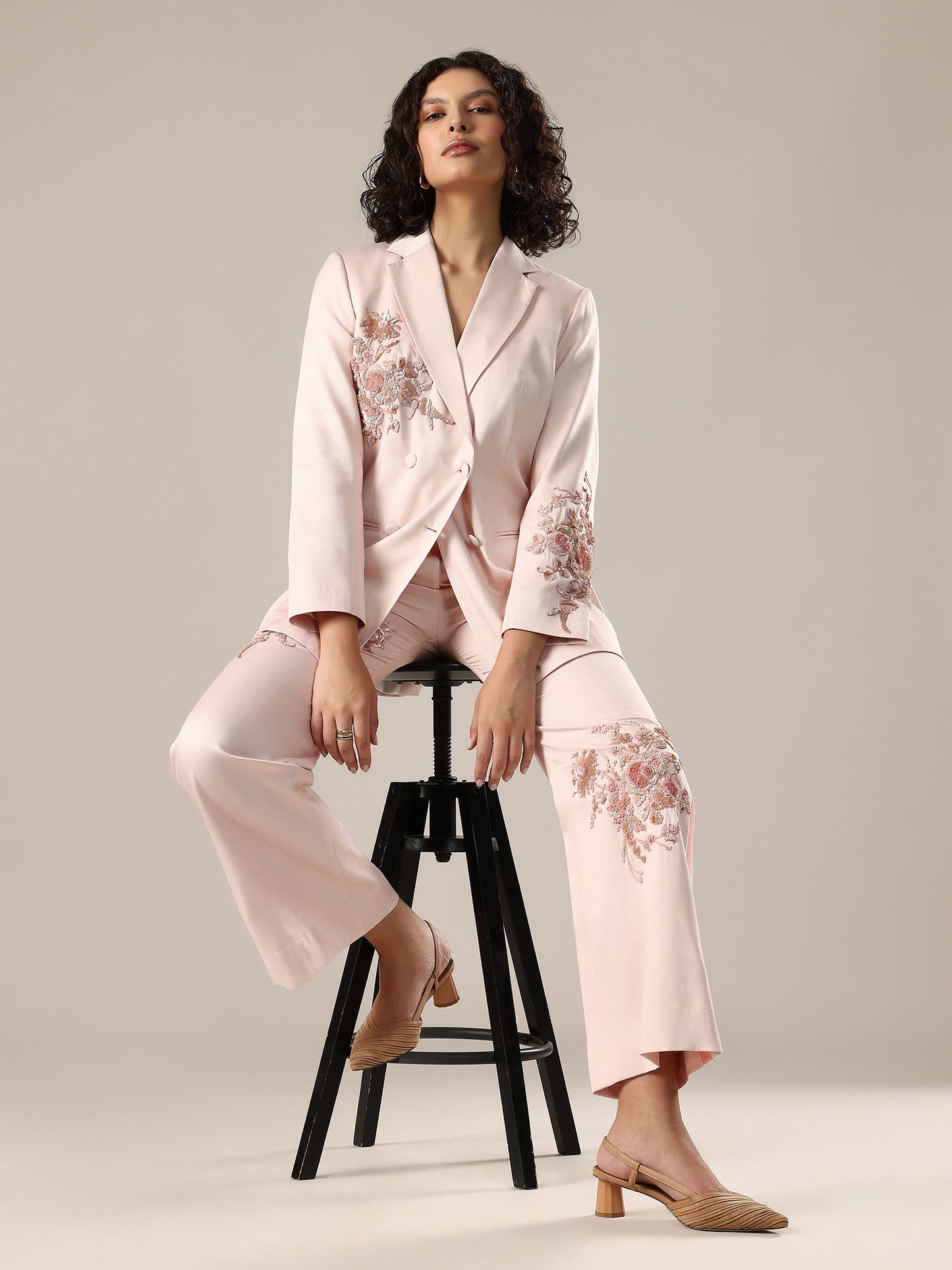 Pant Suit Set - Blush