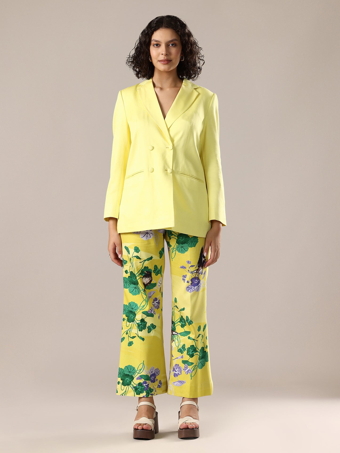 Pant Suit Set - Yellow