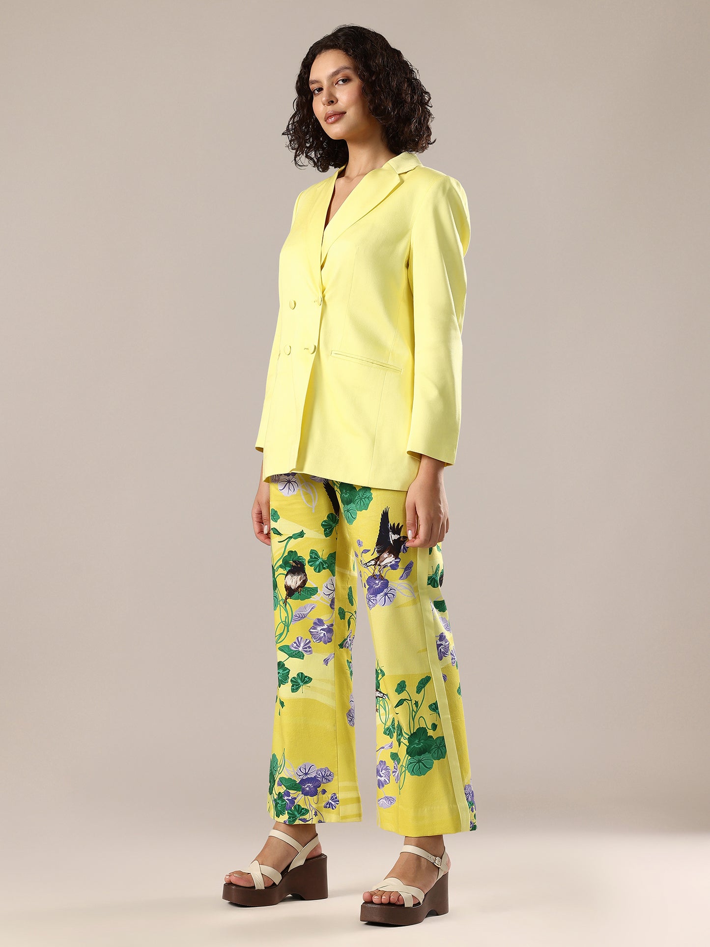 Pant Suit Set - Yellow