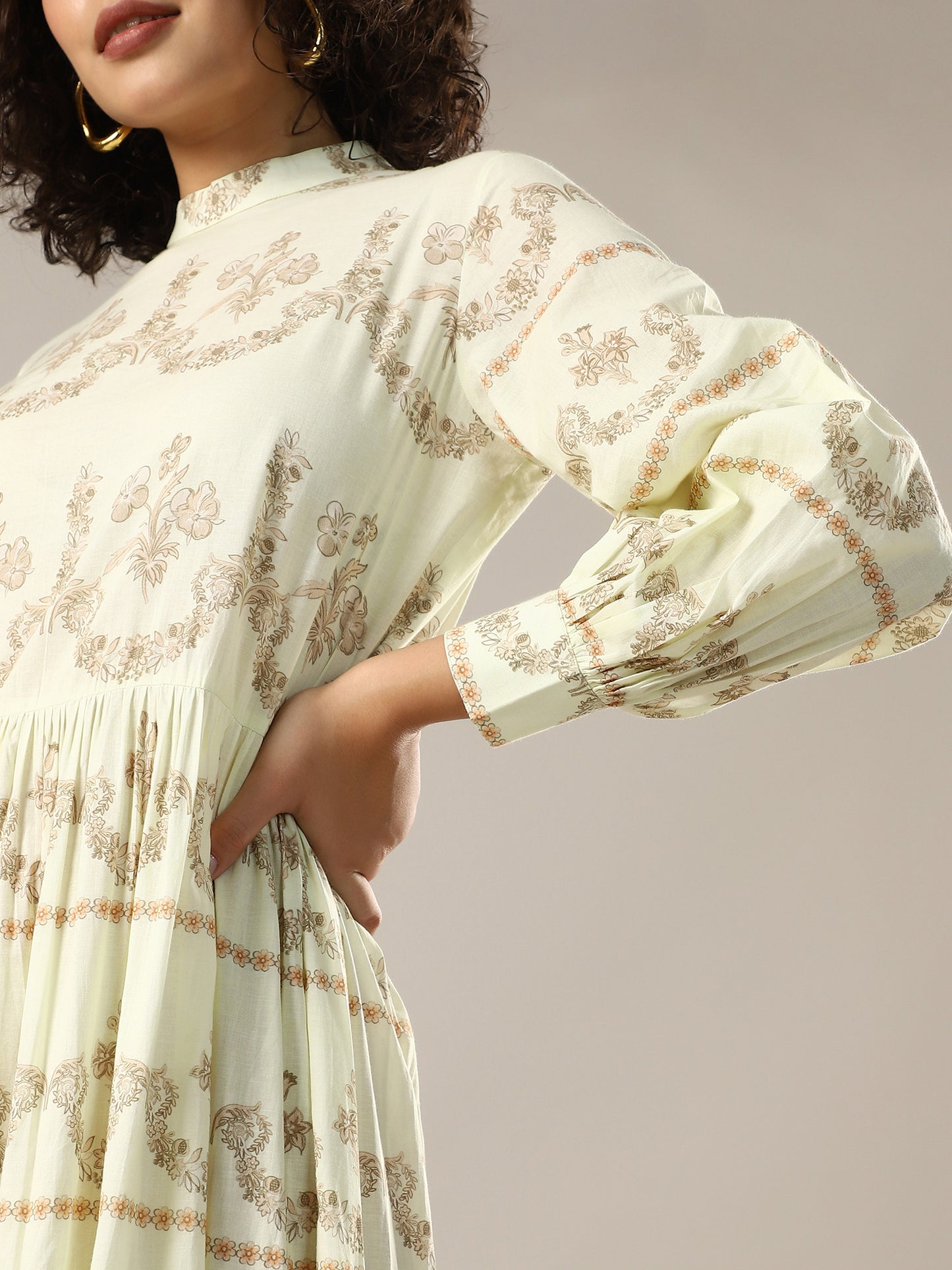 Tiered Long Dress - Yellow