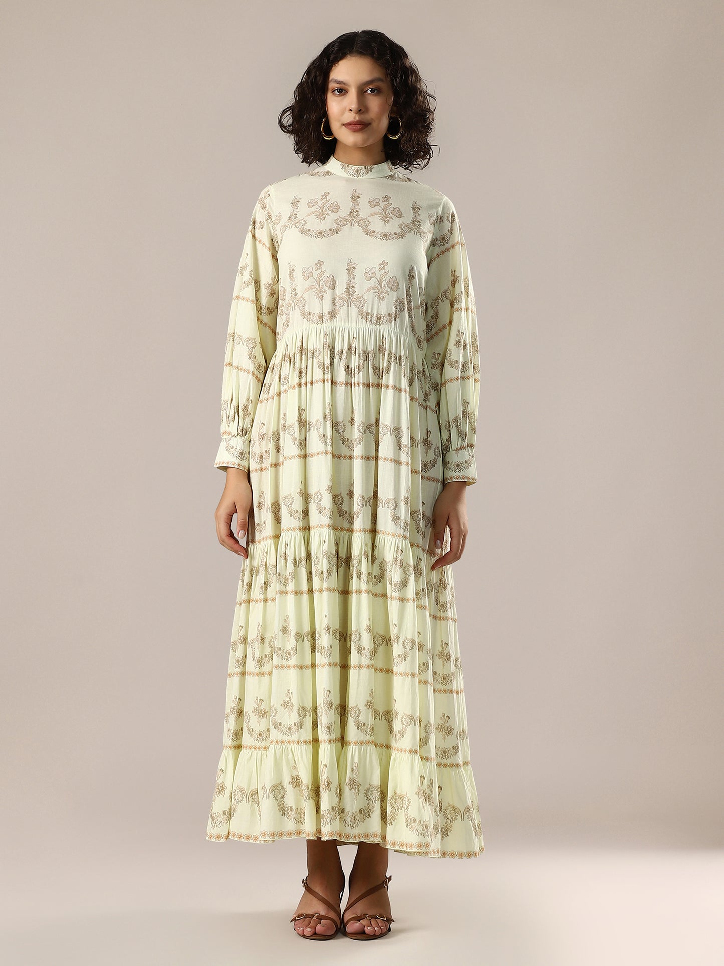 Tiered Long Dress - Yellow