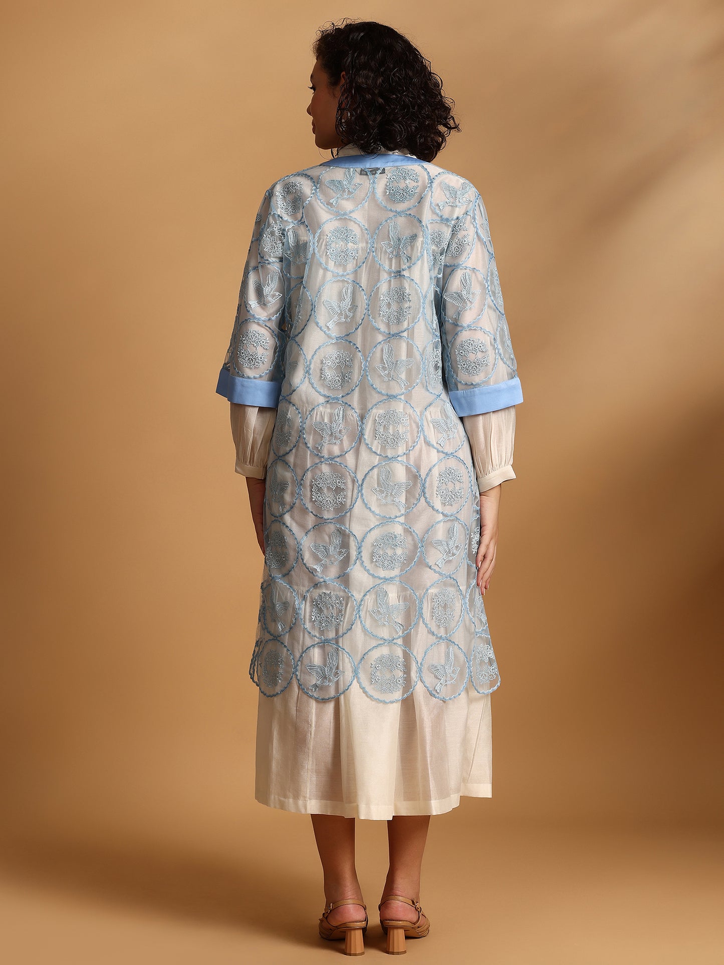 Embelished Lace Dress - Blue