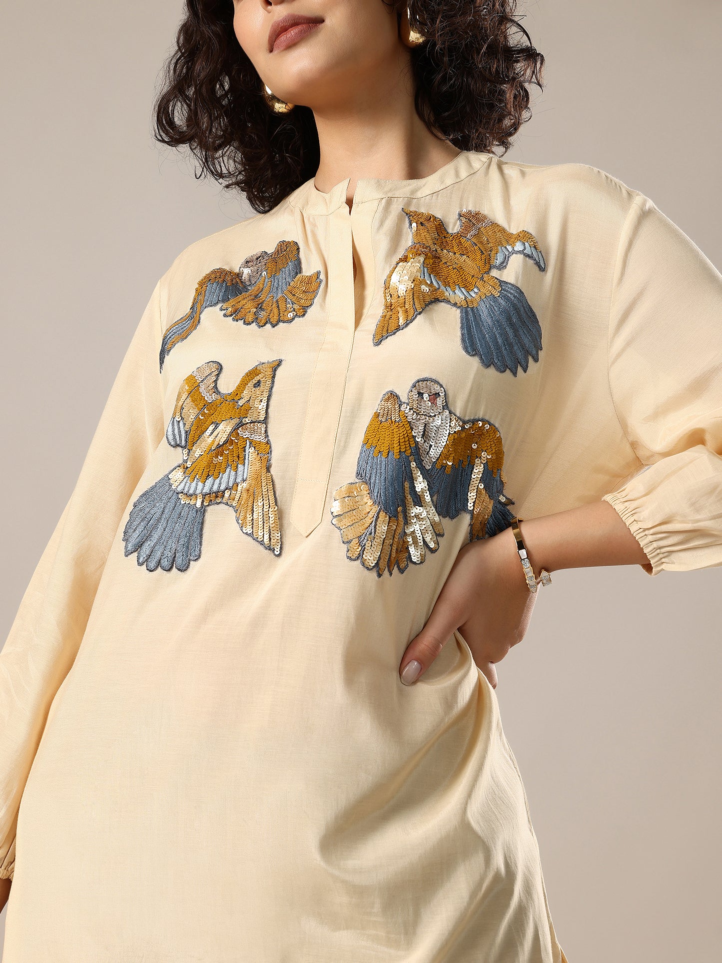 Embelished Co-Ord Set - Light Yellow