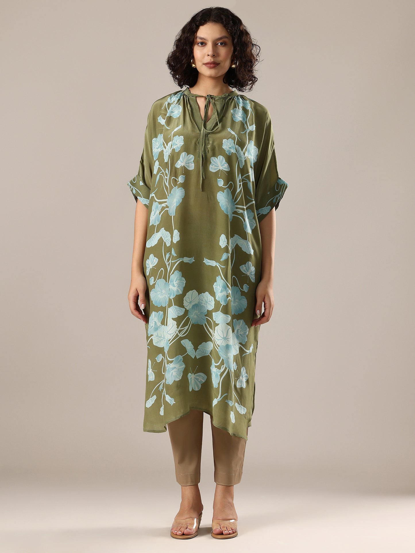 Printed Long Tunic - Green