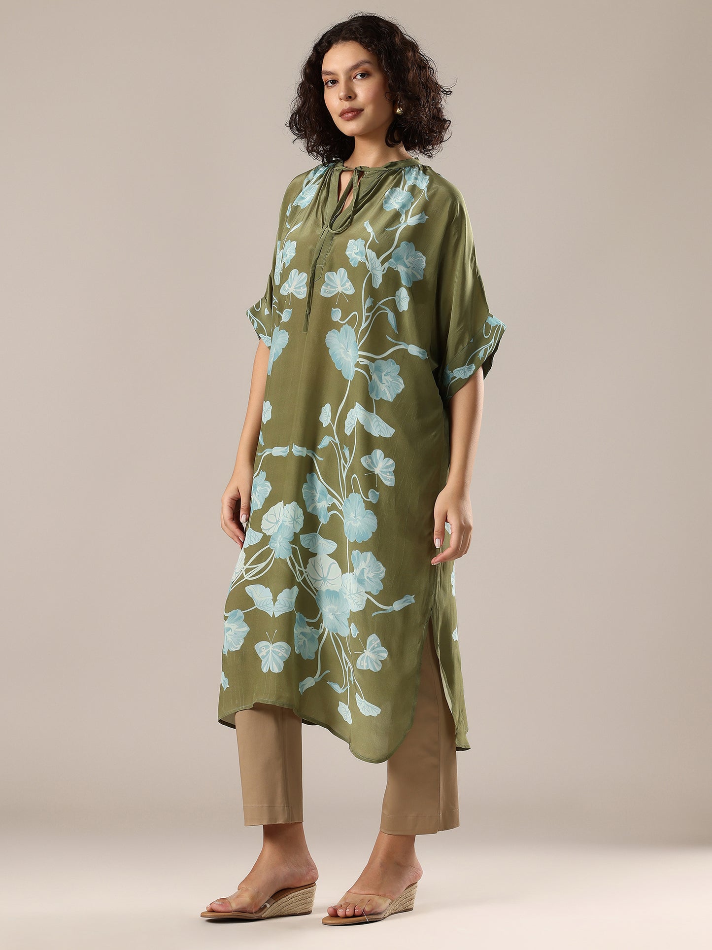 Printed Long Tunic - Green