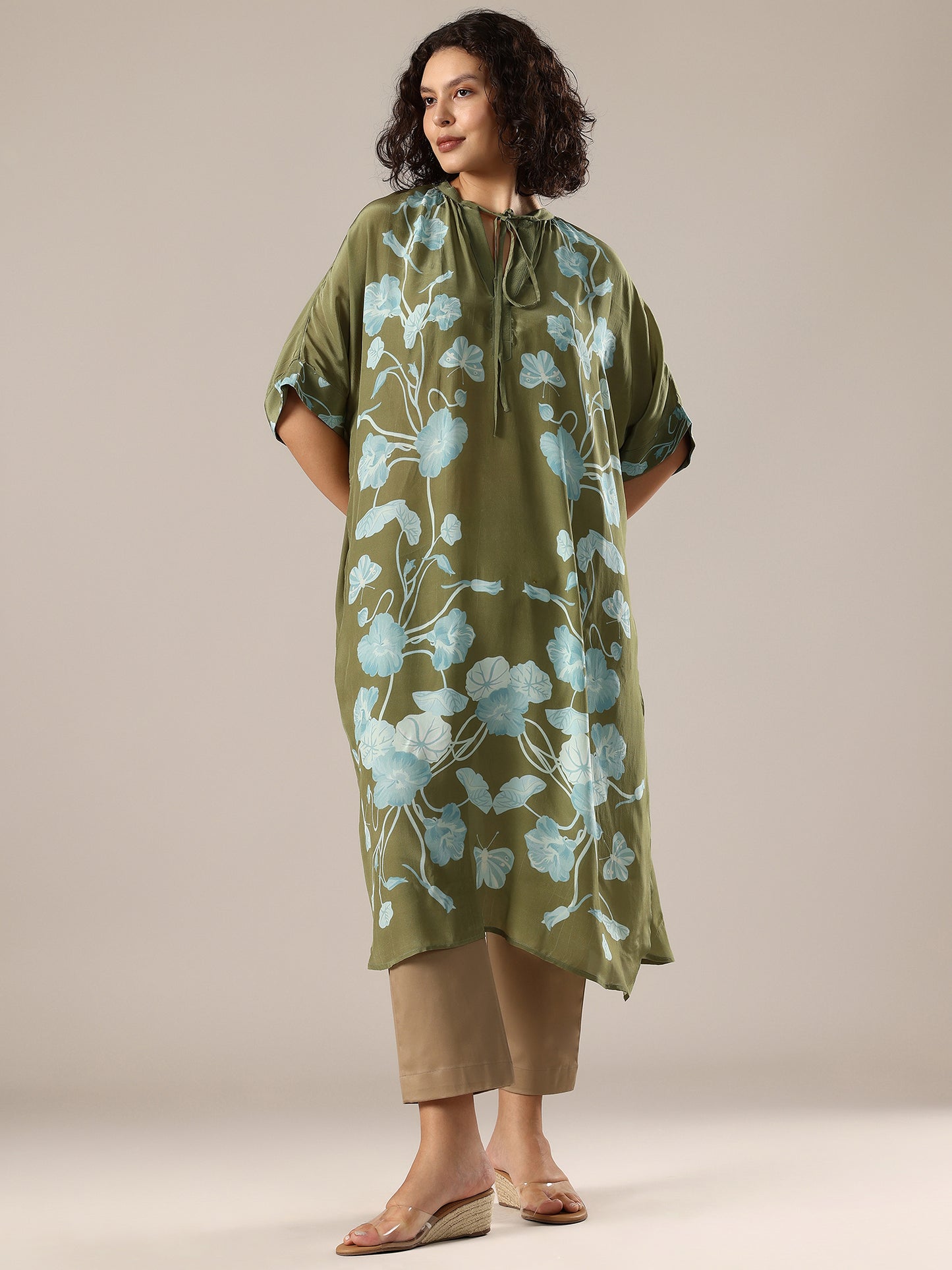 Printed Long Tunic - Green