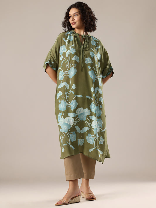 Printed Long Tunic - Green