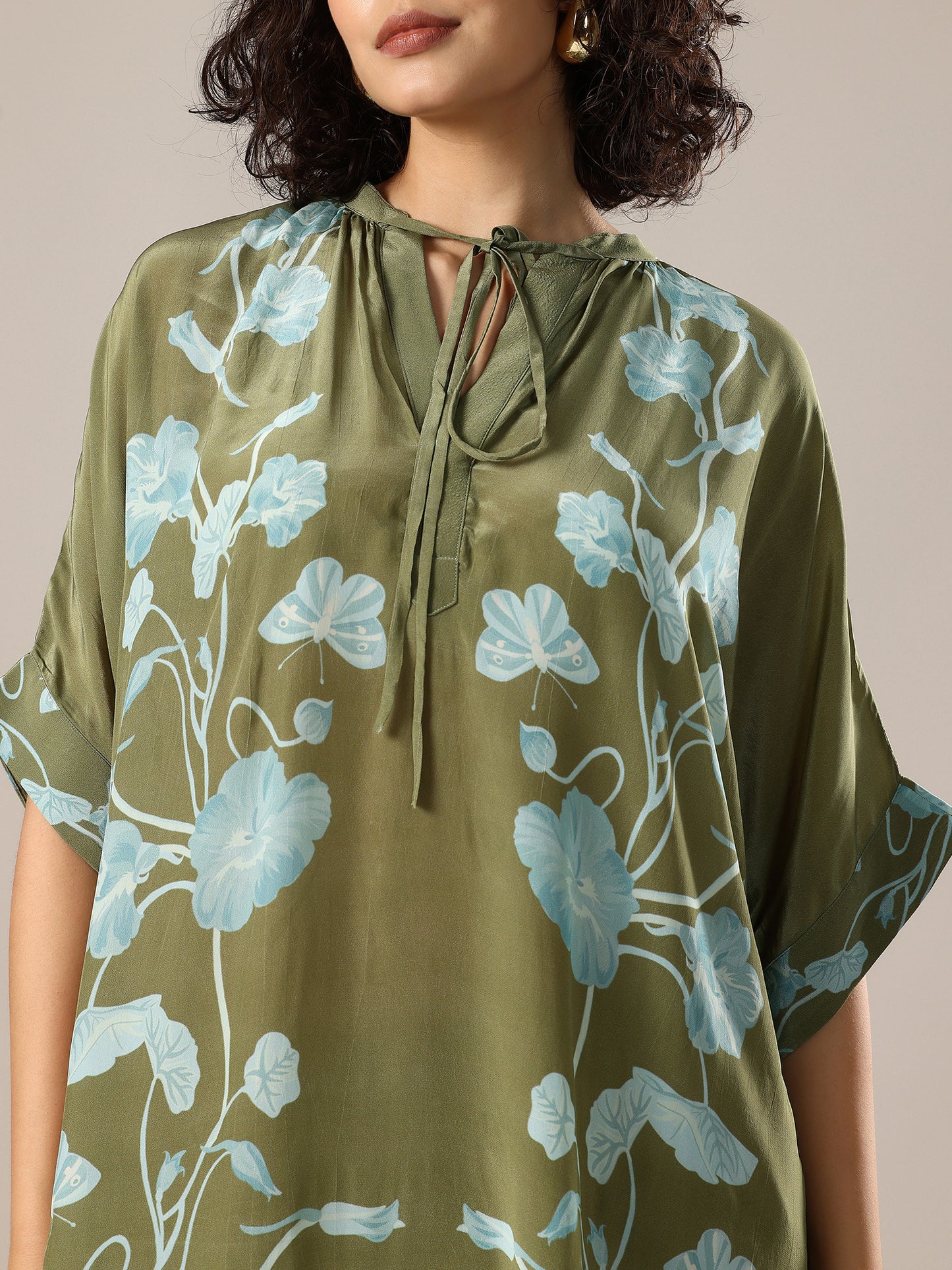 Printed Long Tunic - Green
