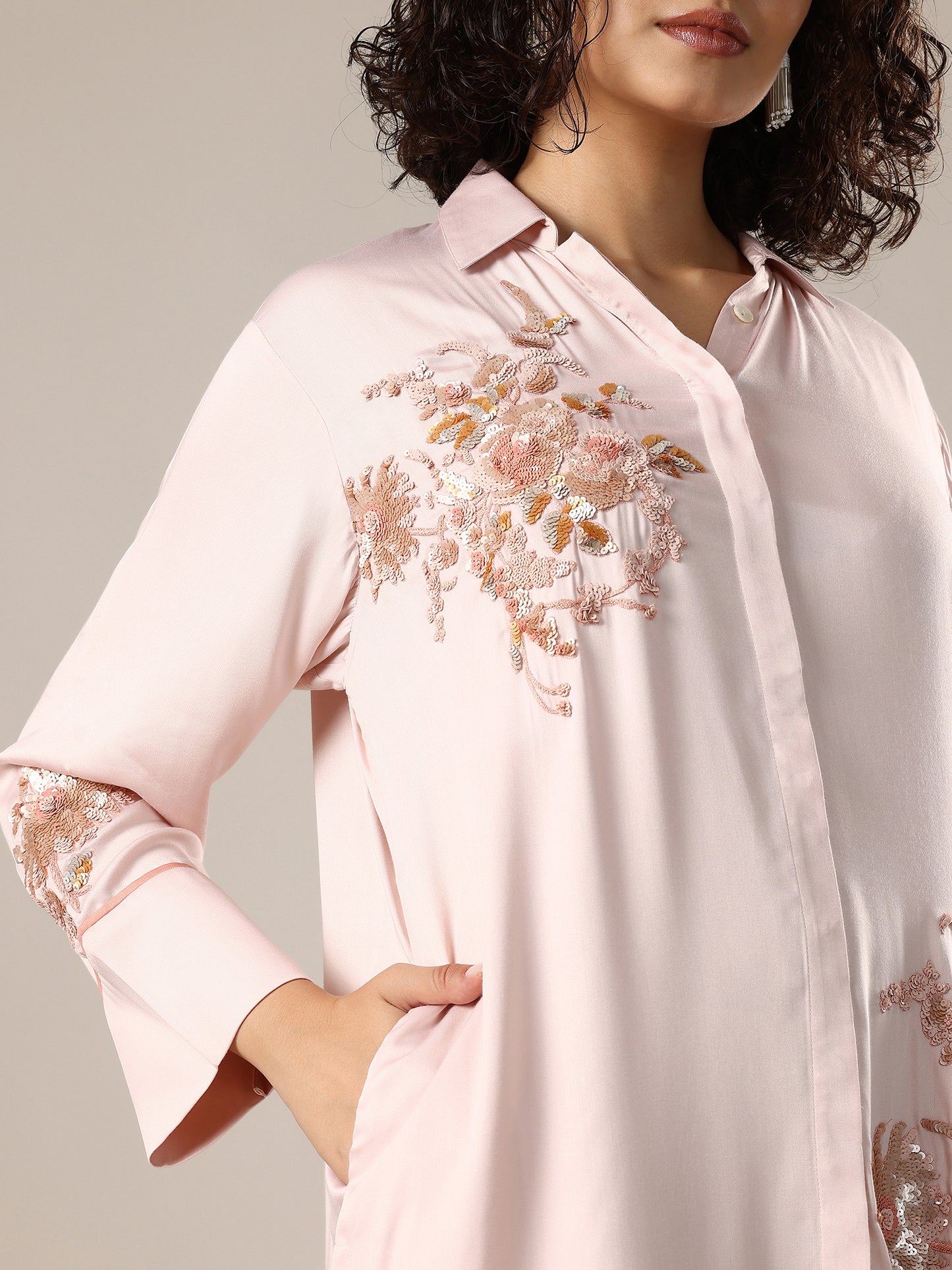 Embelished Co-Ord Set - Blush